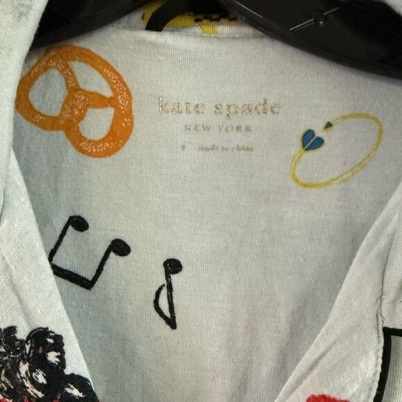 Kate Spade Blue Sunglasses Cherry Taxi Pajama Set Size S - Picture 3 of 5